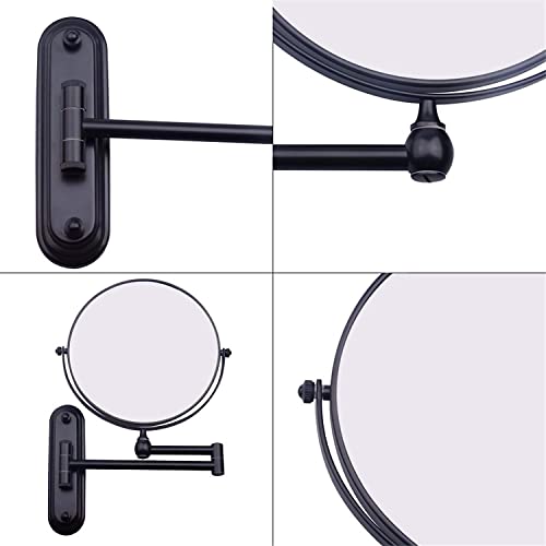Miroir grossissant 7x double face de 8 pouces avec bras extensible pivotant 360