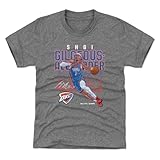 500 LEVEL SGA OKC Thunder Kids Youth T-Shirt - Shai Gilgeous-Alexander Oklahoma City Thunder Shattered (Tri Gray, YL)