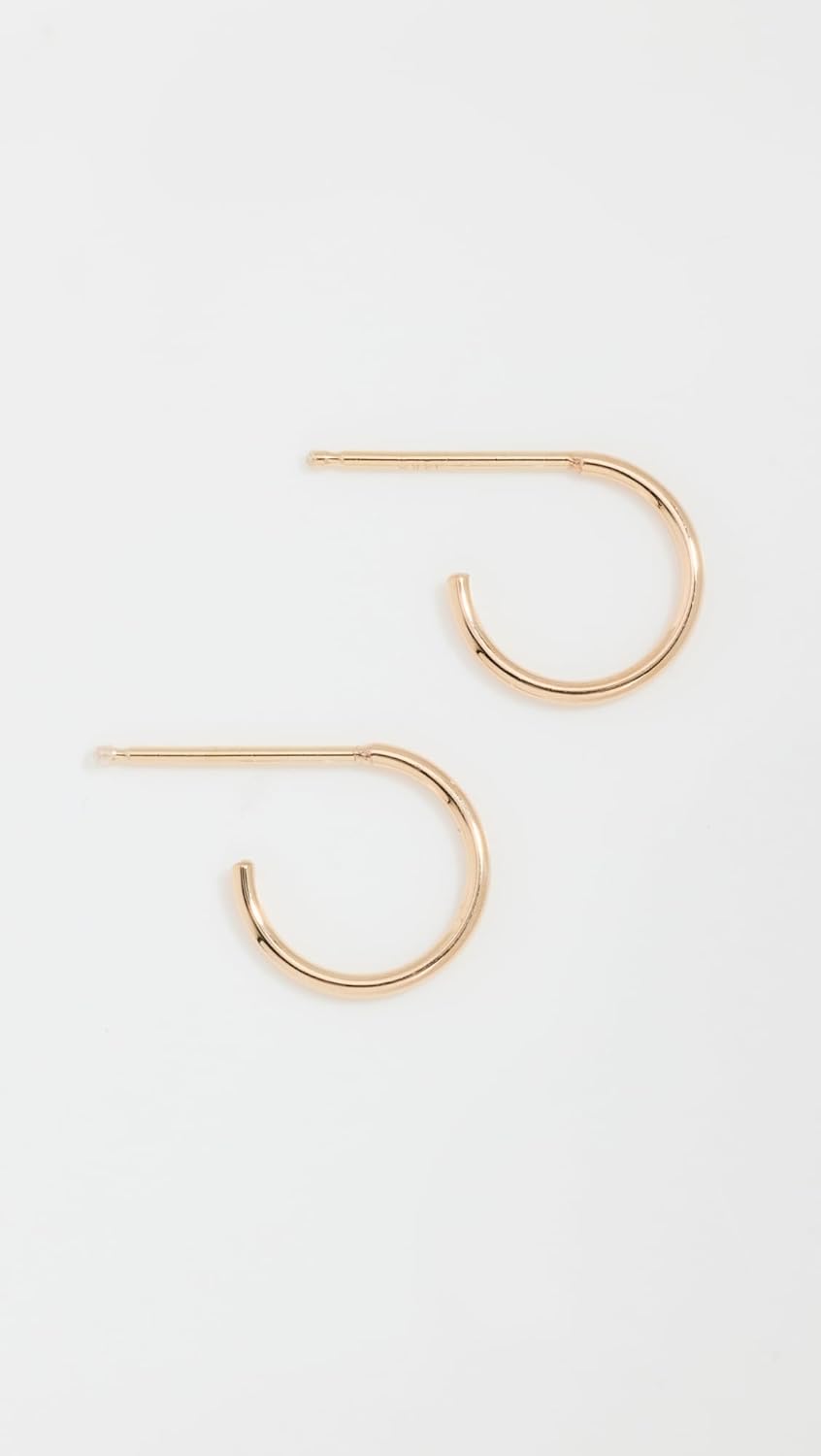 Zoe Chicco Women's 14k Gold Tiny Huggie Hoops, 14k Yellow Gold, One Size - Image 2