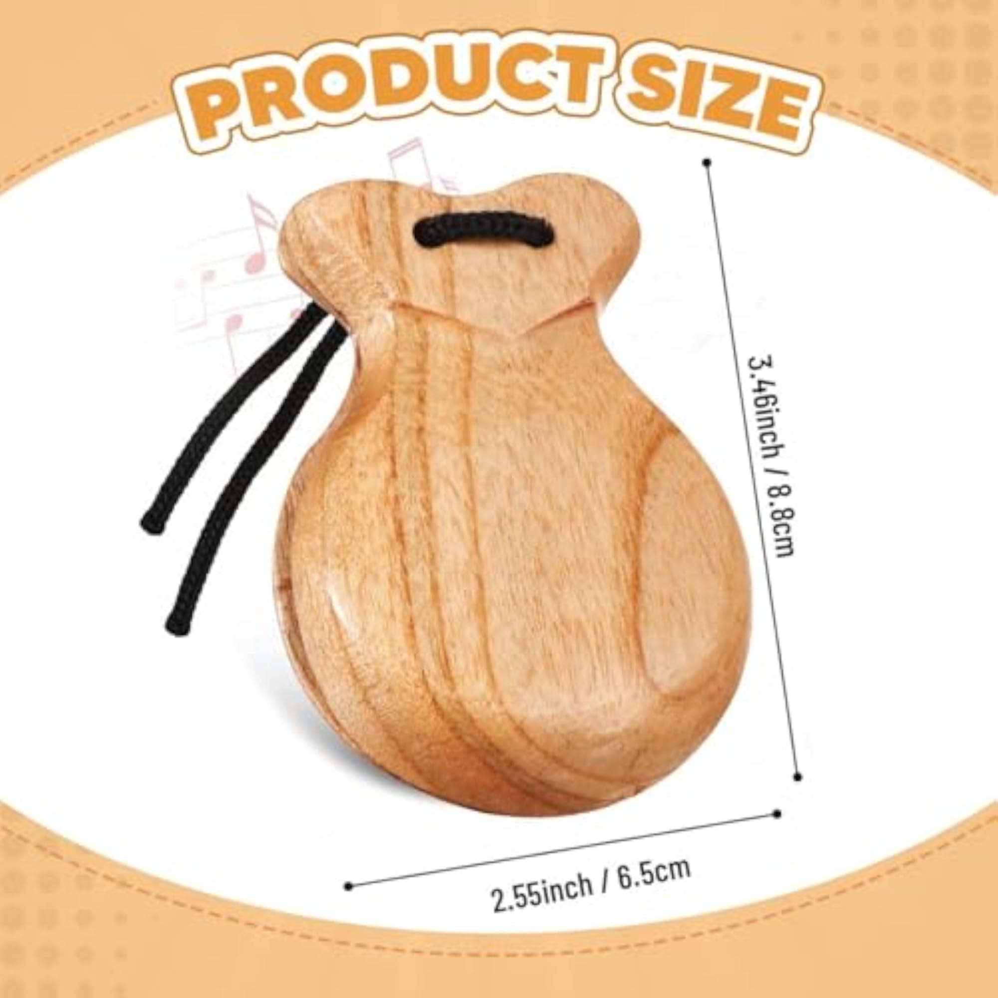 2Pcs Spanish Castanets Music Instrument
