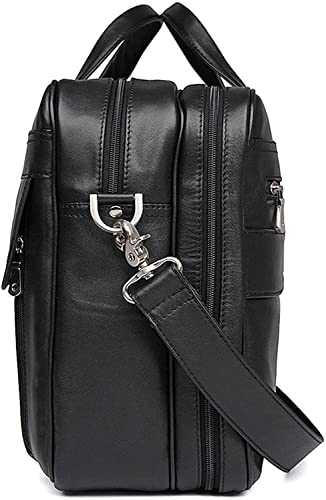Messenger Bag, Leather Briefcase for Men 17" Computer Bag Business Travel Messenger Bag3