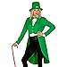 Widmann - St. Patricks Day Parade-Frack, für Damen, Grün, irischer Feiertag, Kobold, Zirkusdirektor, Kostüm, Karneval, Mottoparty