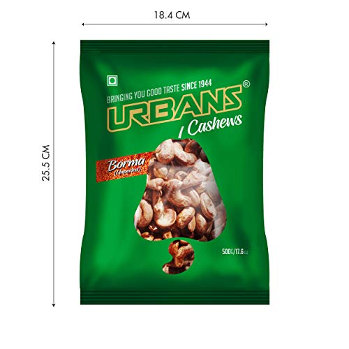 Image of URBANS Cashew Unpeeled Borma Whole Cashew With Skin Nuts Kernels Kaju (Raw Cashew) (1Kg)