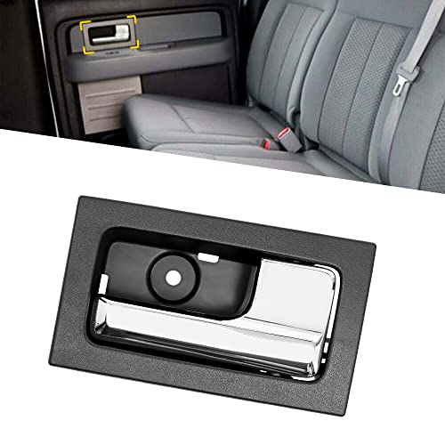 Gledewen Interior Door Handle, Compatible with 2009-2014 Ford F150, Front/Rear Inside Right Passenger Side | CL3Z-1522600-GA 9L3Z-1522600-CB 90825 Chrome Lever Black Housing Inner Handle by Gledewen - Used condition - Image 5