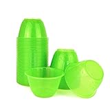 75 Cuencos Tarrinas de 200 cc, Color Verde Transparente, para Helado o Yogur