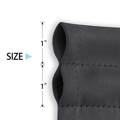 Deconovo CT1546S-3 Door Curtain Blackout Door Window Curtains For Front Door French Door Curtain With Tieback Kitchen Curtains Door Blinds For Door Window 54X40 In Dark Grey 1 Panel thumb #2