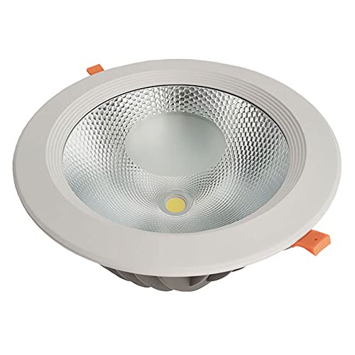Foco LED de iluminación empotrada de Alto Brillo con diseño de Borde Liso de Aluminio, Luces de Bote, Luces empotradas Bajas para centros comerciales, Color Seleccionable
