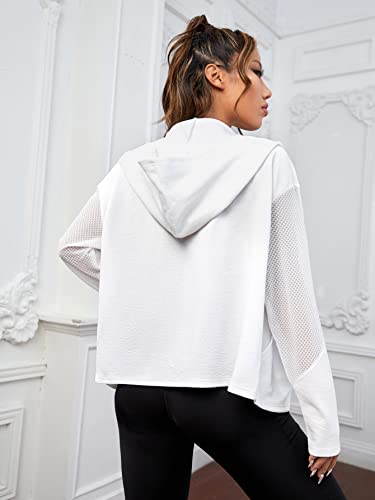 GORGLITTER Women's Workout Jacket Fall Jackets 2025 Mesh Zip Up Gym Jacket Fishnet Lightweight Track Hoodies2