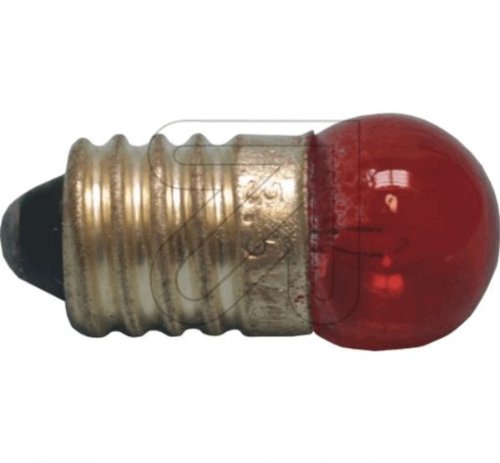 Globe Warehouse 10 Stück Kugellampe E10 rot 3,5V 0,2 A Glühlampe Glühbirne Cover