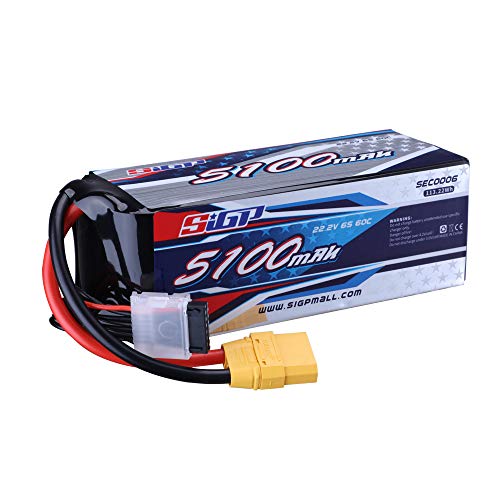 Amazon.co.jp: SIGP 6S 22.2V リポバッテリー5100mAh 60C XT90プラグ