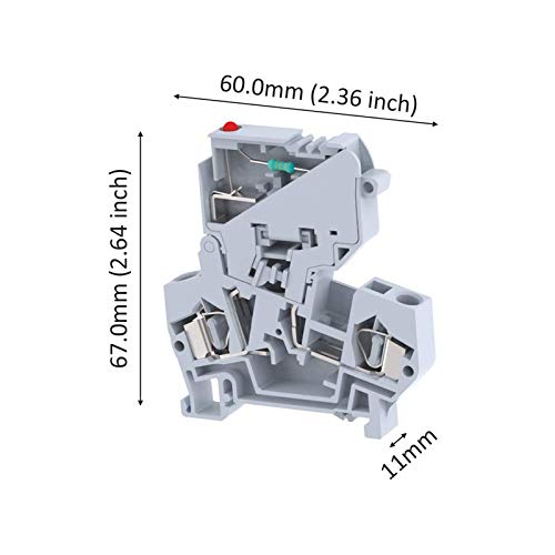 Elmex DCF 4A** - Screwless Hinged type Fuse terminal block