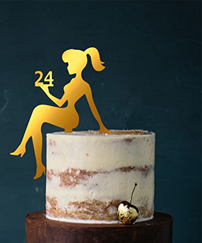 Anniversaire de fille figurine de gâteau sweet 16 chiffre or