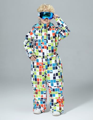 Boy and Girl's One-piece ski suit Winter Warm Snowsuits Kids Toddler Waterproof Outdoor Ski Suit4