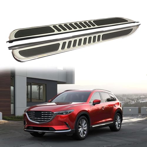 2Pcs Aluminum Running Boards Fit for Mazda CX-9 CX9 2016 2017 2018 2019 2020 2021 2022 2023 2024 Fixed Nerf Bars Side Steps with Brackets (5)