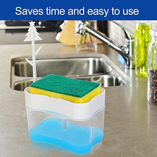 Image of New 2026 Version Premium Quality Dish Soap Dispenser - Countertop Kitchen Soap Dispenser, Sink Dish Washing Soap Dispenser 13 Ounces (Sponge Included)
