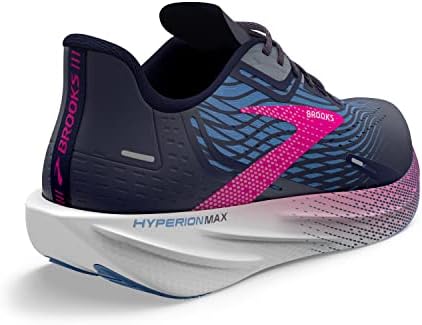 Brooks Women’s Hyperion Max Neutral Running Shoe - Peacoat/Marina Blue/Pink Glo - 8 Medium | Image 3