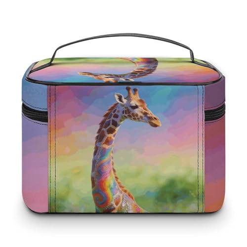 Bolsa de maquillaje impermeable y portátil con compartimentos organizadores 3