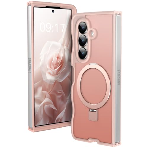 Image of Cute Wavy Magnetic Stand Case for Galaxy Z Fold 8 Ultra, Fit for MagSafe