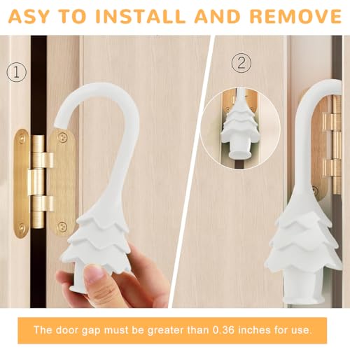 Image of SNOWIE SOFT 2Pcs Silicone Door Hinge Protector, Baby Proofing Anti-Pinch Door Stopper for Kids Safety, Soft Finger Guard for Preventing Door Slam & Child Finger Injury Baby Safety Products for Home