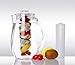 Fruit Infuser Water Pitcher by Harcas. 2.9 Quart (2.75 Liters). Best for Infused Lemon, Juice, Herbs or Tea Beverages. Shatterproof Acrylic with Ice Core