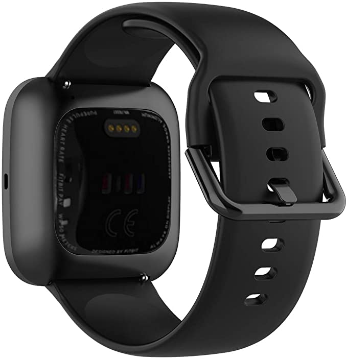 Bracelet Fitbit Versa souple imperméable noir taille S avec boucle sport