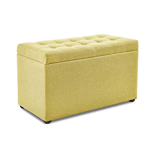 Siège tabouret de rangement jaune polyvalent pour optimiser votre espace - 2