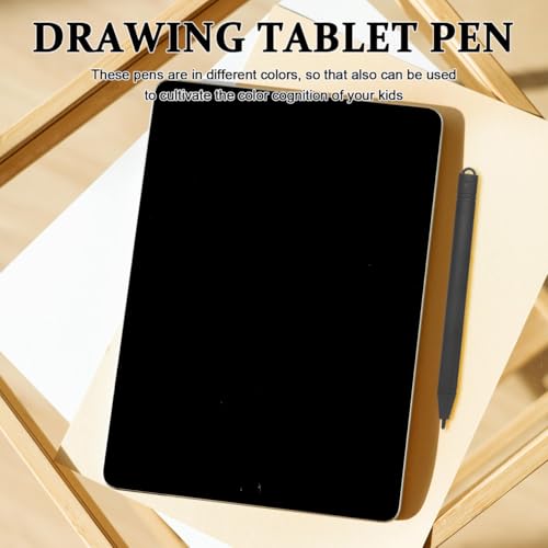 Pluma LCD Hemobllo Stylus, paquete de 6 unidades para tabletas de escritura LCD infantiles, plumas de dibujo coloridas con agarre suave para tableros educativos de escritura LCD miniatura 6