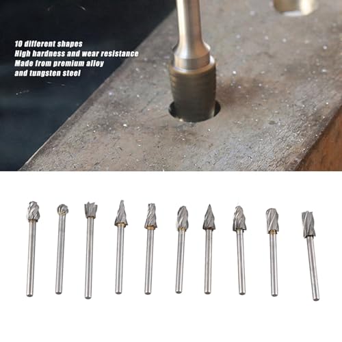 Set de 10 fresas de carburo de tungsteno 3mm miniatura 3
