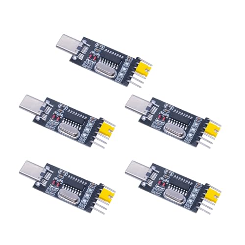 MLWSKERTY 5Pcs USB to Converters Module CH340G 3.3V 5V Switcher USB C to Serials Port Module Converters for PC Desktop