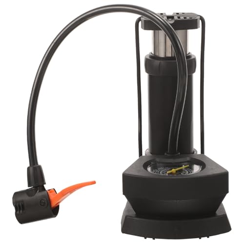 Pompe de gonflage noire multifonction pour vélo avec manomètre intégré - 2