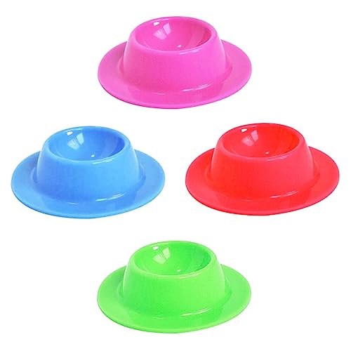 Veemoon 4pcs Silicone Egg Holder Tray Boiled Egg Cups for Refrigerator Kitchen Gadget for Breakfast Brunch Random