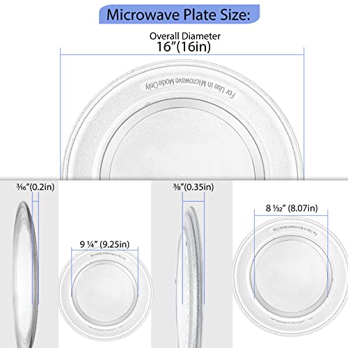 Replacement For Ge Wb49X10166 Microwave Glass Turntable Plate/Tray 16" #TOP3