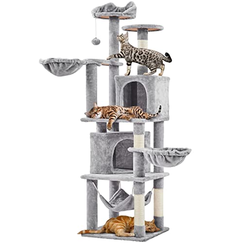 Yaheetech Arbre à Chat Géant Hauteur 175 cm avec 2 Plate-Formes...