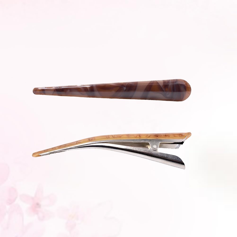 Baluue 2Pcs Duck Bill Hair Clips Sturdy Alligator Hair Barrettes for Women Unique Prong Design Coffee and Colors for Styling Showers and Everyday Use - Image 7