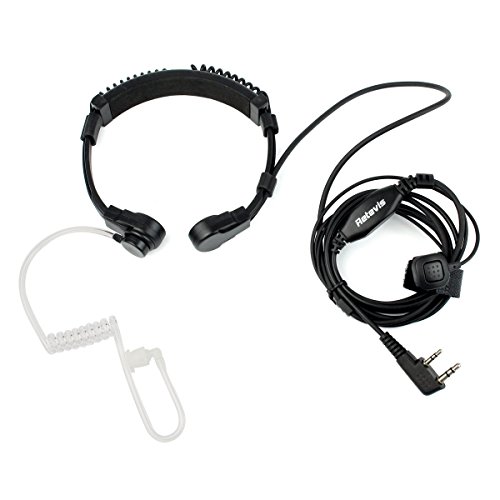 image for Retevis 2 Pin Throat Mic Walkie Talkie Earpiece Covert Acoustic Tube F