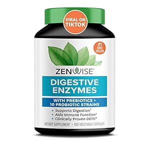 Zenwise Probiotic Digestive Multi Enzymes, Probiotics for Digestive Health, Bloating Relief for Women and Men, Enzymes…