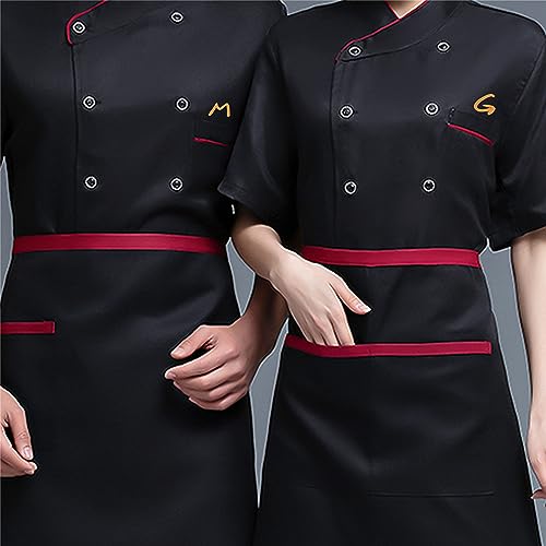 Personalized Chef Coat Short Sleeve Embroidered Chef Shirt Custom Food Service Uniform Chef Jacket for Men Women - Thumbnail 2