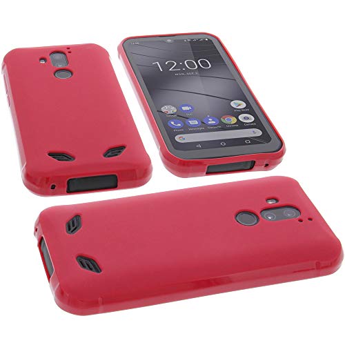 foto-kontor Hülle kompatibel mit Gigaset GX290 / GX290 Plus Tasche Gummi TPU Schutz Handytasche rot