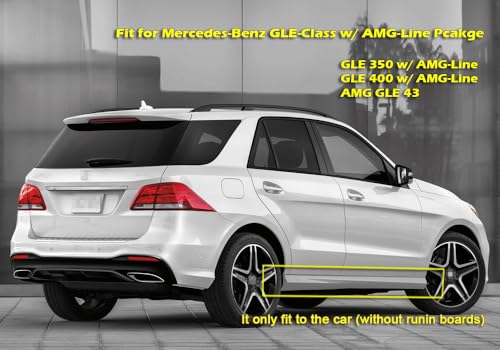 Image of Mudguards Mud Flaps Splash Guards Fenders Compatible with 2016-2019 Mercedes-Benz GLE-Class GLE 350, GLE 400, AMG GLE 43 (Models w /AMG-Line Package, No Runin Boards)