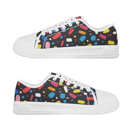 Women's Canvas Walking Shoes Comfortable Breathable Canvas Sneaker Elastic Versatile Everyday Shoe Size 6-13.5 White Sole2