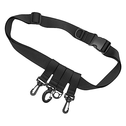 Portaherramientas de cintura de pesca con arnés de nylon ajustable y soporte lumbar para hombre