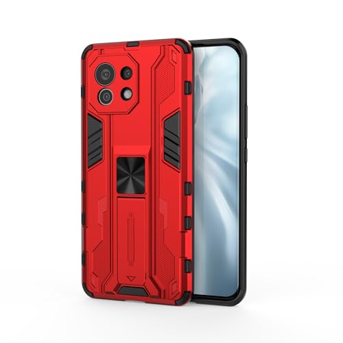 Coque Xiaomi Mi 11 antichoc rouge avec support béquille intégrée