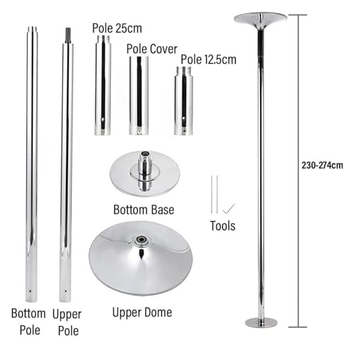 Barre de danse fixe de 45 mm rotative et statique pour plafond - 2