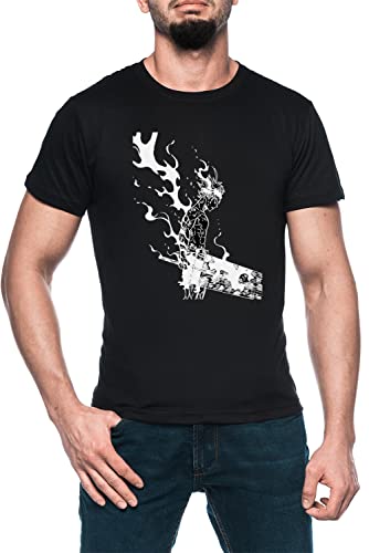 Trébol Negro Hombre Negro Camiseta Manga Corta Men's Black T-Shirt M