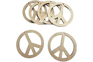 Bulk Discount Wood Peace Sign Ornaments: Affordable Festive Decor