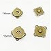 24 Sets Sew in Magnetic Plum Bag Clasps Button Snaps for Purses Handbag Clothes Scrapbooking Closure Fastener Sewing Craft DIY (Gun Black) (18mm)
