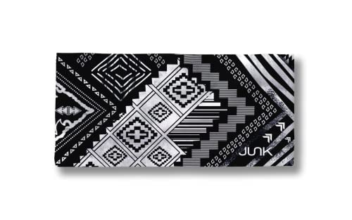Image of JUNK Brands Big Bang Lite Black & White Headband - Moisture-Wicking, Performance Fabric, Non-Slip, Sports Sweatband for Men & Women