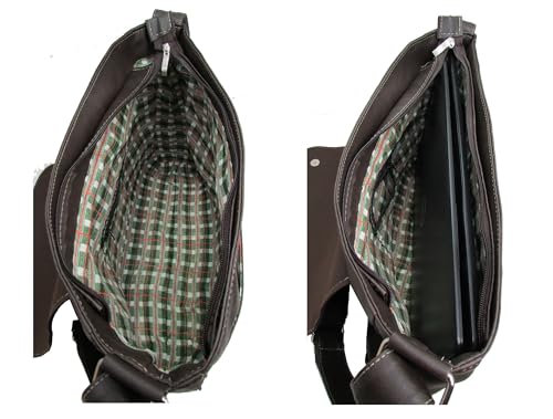Bolsa Carteiro Pasta Transversal Notebook Masculina (Marrom)