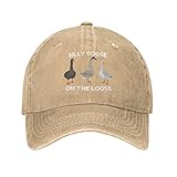Funny Silly Goos Hat Silly Goose On The Loose Hat for Men Baseball Hat Vintage Cap Natural