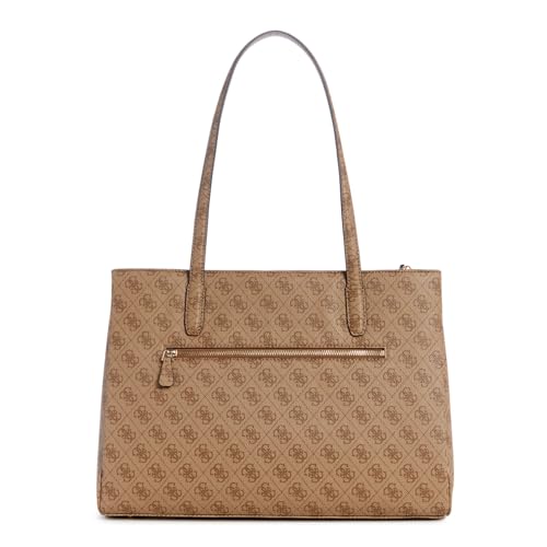 GUESS Power Play Tech Tote Latte Logo